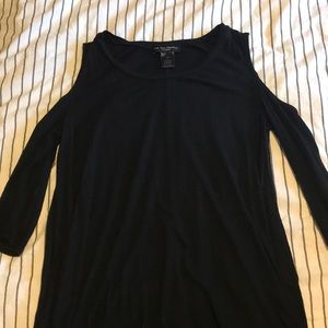 Black shirt with shoulder cut outs